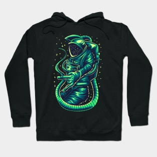 Alien Astronaut science fiction illustration Hoodie